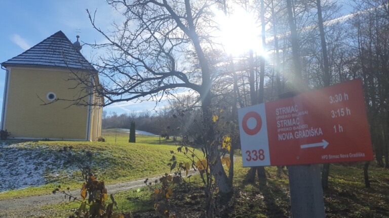 Početak staze Sveti Leonard – Lipovica