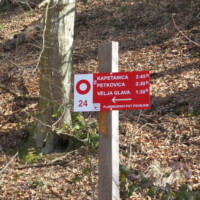 Početak staze za Velju glavu i Kapetanicu